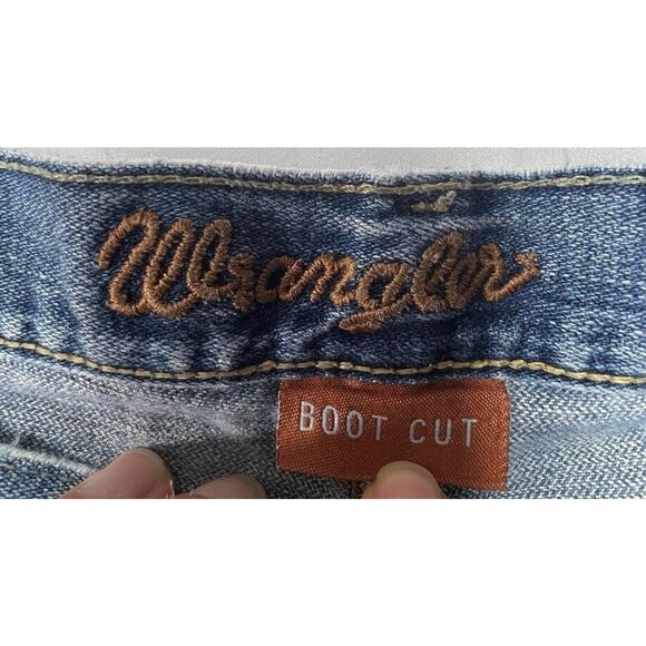 Wrangler Men's Relaxed Bootcut Blue Denim Work Jeans - Size 36x29 *READ* - Picture 5 of 7